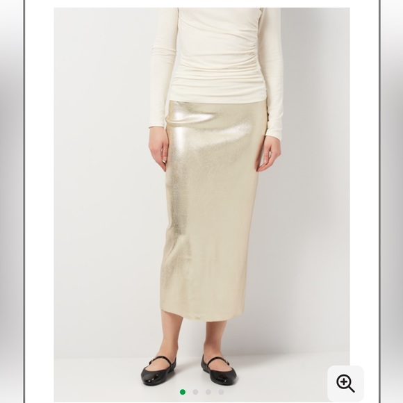Zara Dresses & Skirts - Zara Gold Midi Skirt